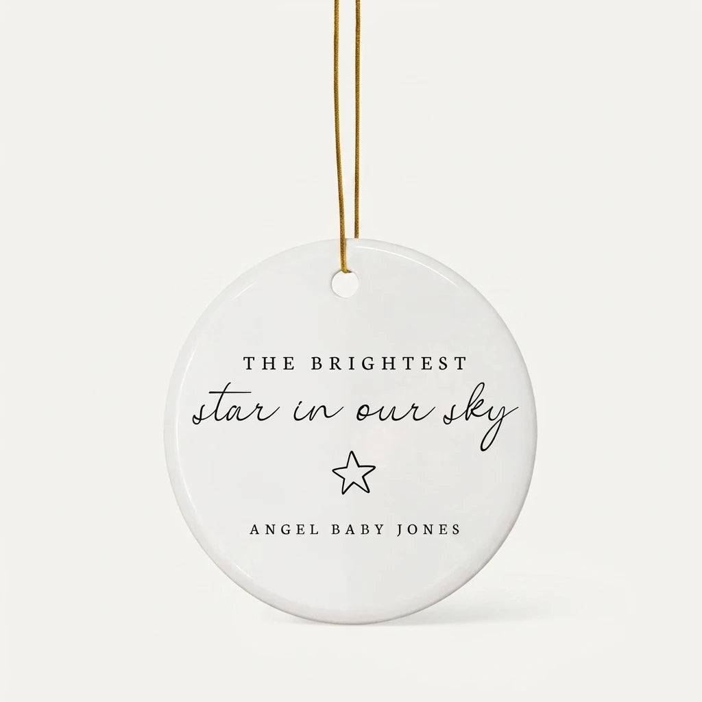 the brightest star in our sky personalized ornament hero