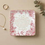Mother of the Bride Trinket Dish, Custom Toile De Jouy Trinket Tray, Wedding Gift for Mom, Mom Keepsake