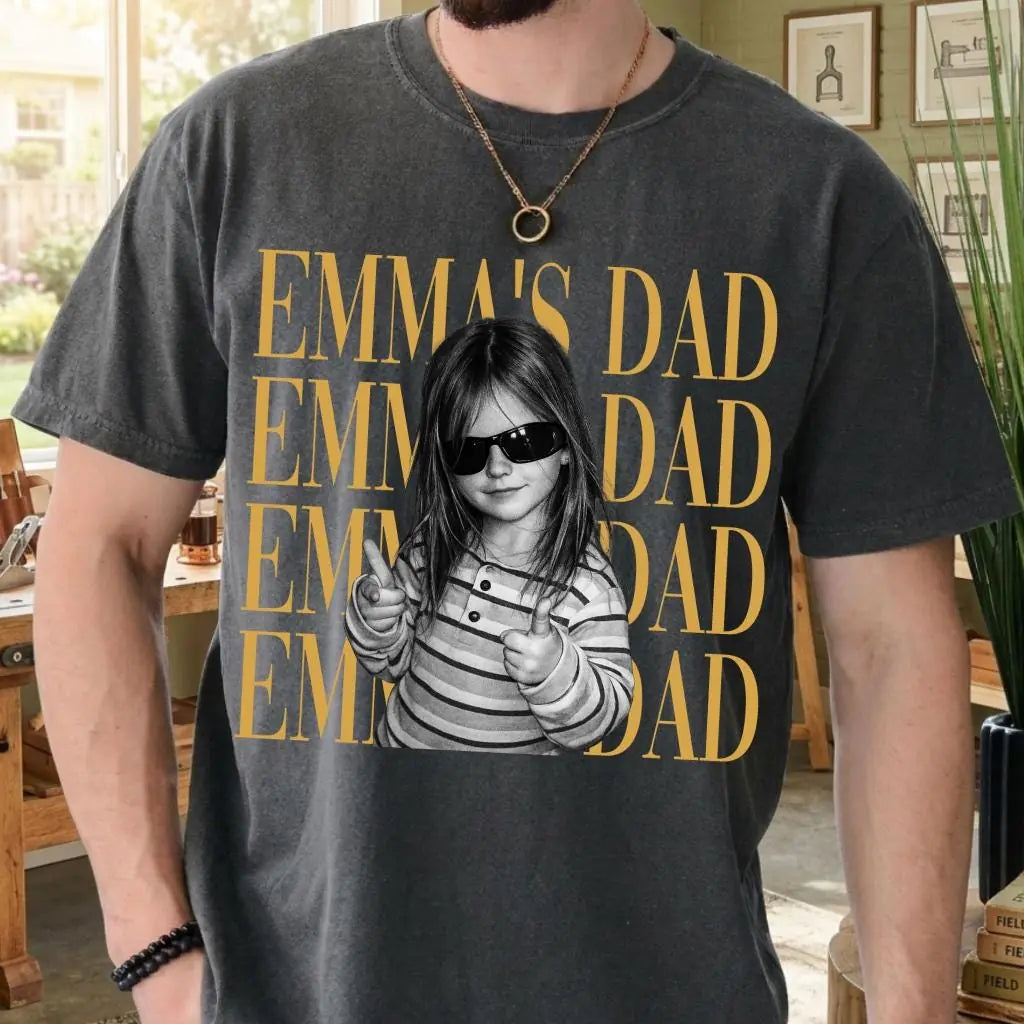 vintage-dads-bootleg-custom-photo-name-fathers-day-comfort-colors-t-shirt custom photo Comfort Colors T-Shirt model mockup preview 01