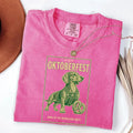 Comfort Colors T-shirt mockup showing Visit Oktoberfest Dachshund Halloween design