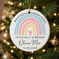 wanted chosen loved rainbow personalized ornament tree