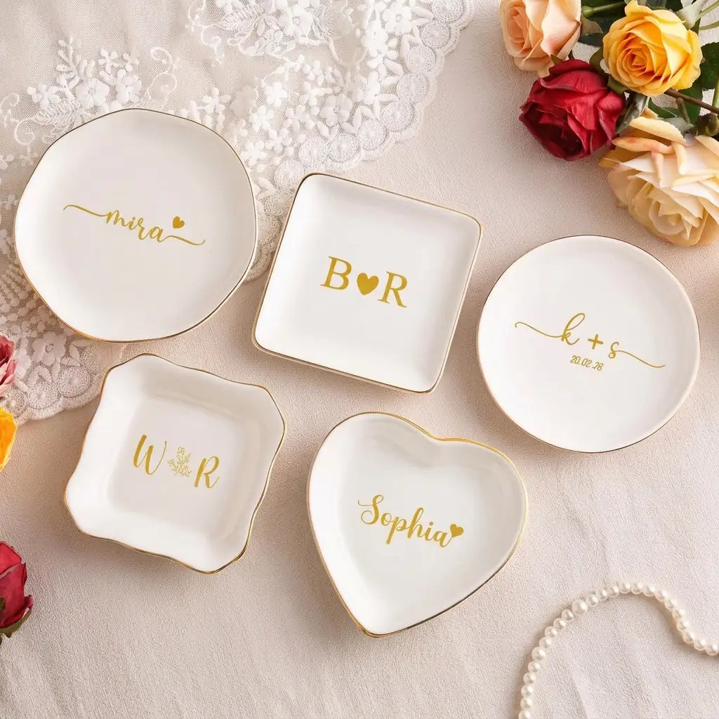 Size chart for personalized watercolor birth flower trinket dish