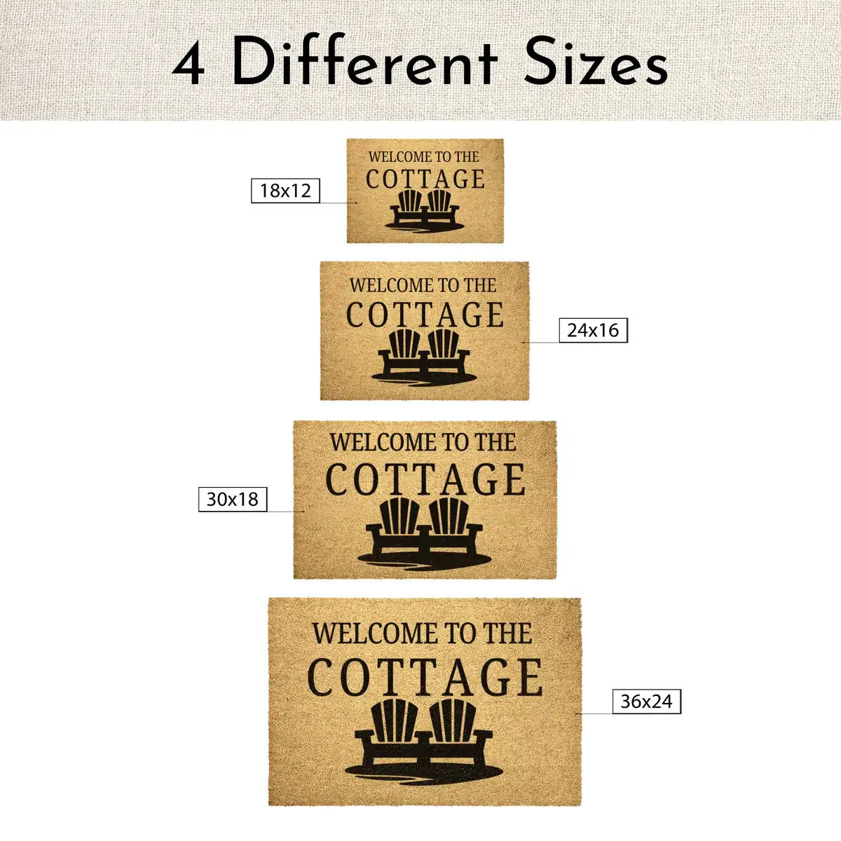 welcome to the cottage adirondack chair lake house entry personalized doormat flat lay 04