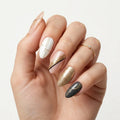 white nude charcoal almond press on nails geometric swirl glitter mockup 01