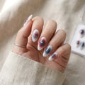 white red blue aura 4th of july almond press on nails 3d silver swirl mockup 01