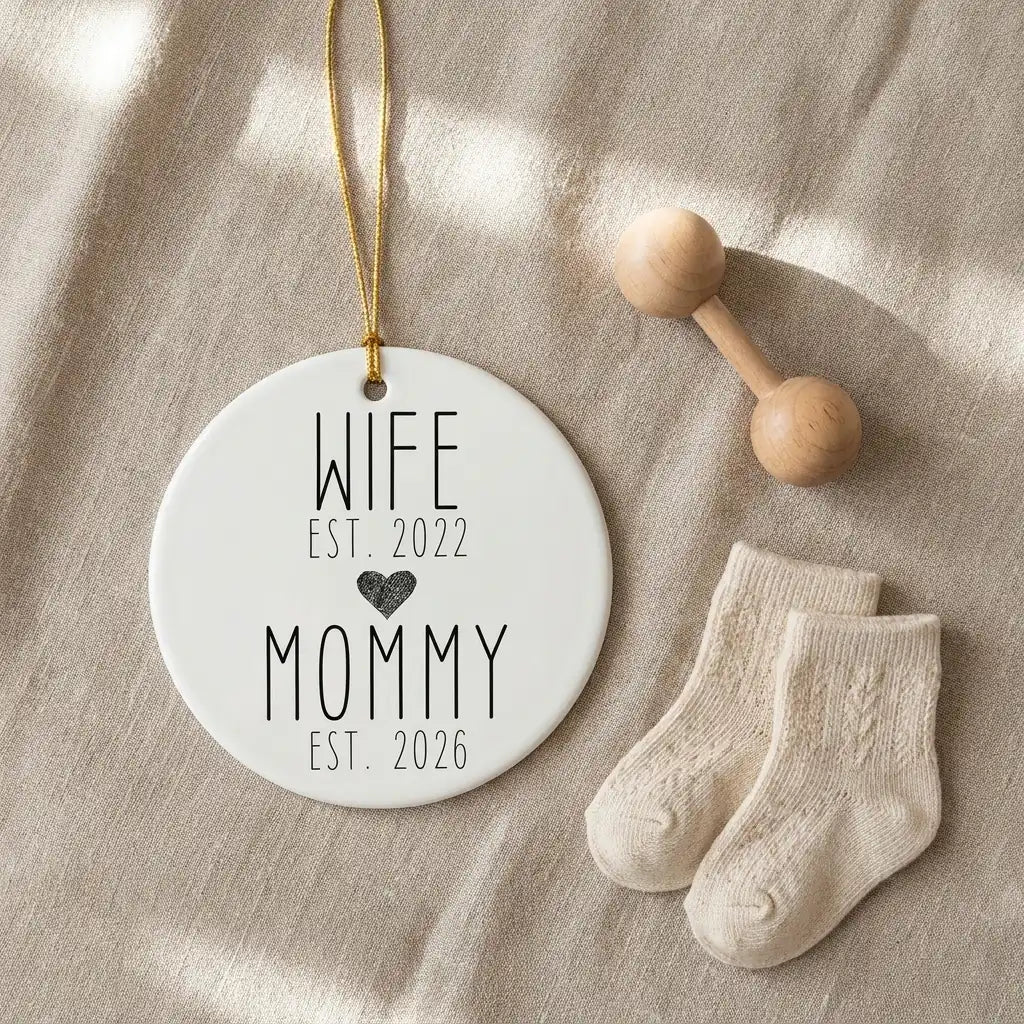 wife mommy new mom announcement personalized ornament lifestyle 2