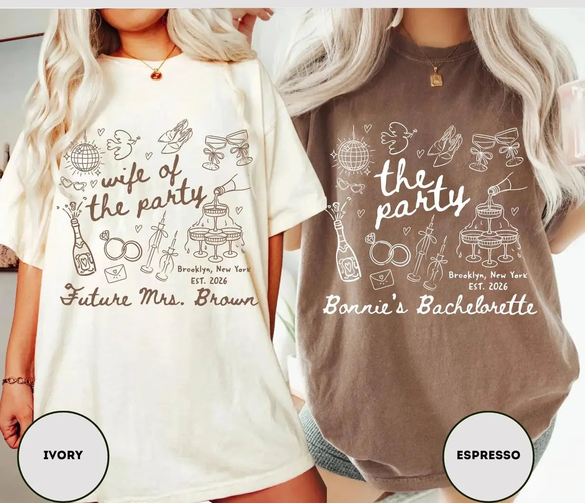 wife of the party custom name location year bachelorette comfort colors t shirt color chart 03