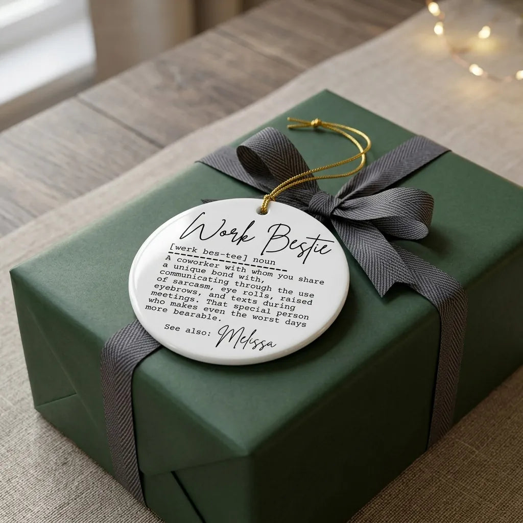 work bestie personalized ornament gift