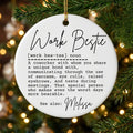 work bestie personalized ornament tree